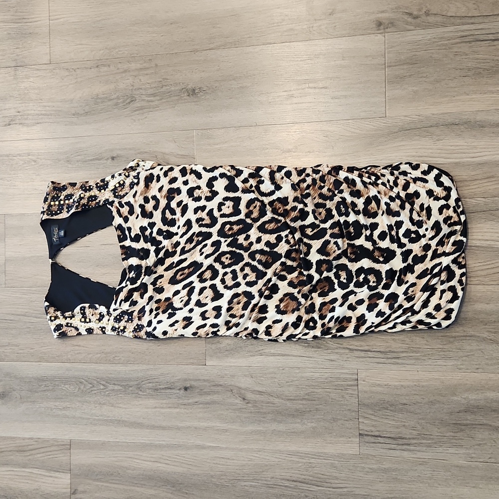 Leopard print cocktail dress